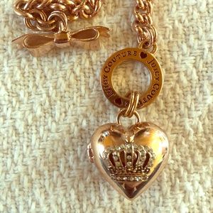 Rose gold juicy couture necklace